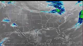 LIVE USA NOAA Weather Satellite - 48 States, 8 Hour Animation