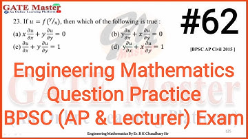 #62 Daily Question Practice of Engineering Mathematics for BPSC (Assistant Professor & Lecturer)