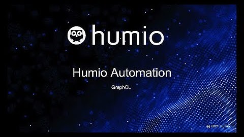 Humio Automation with GraphQL