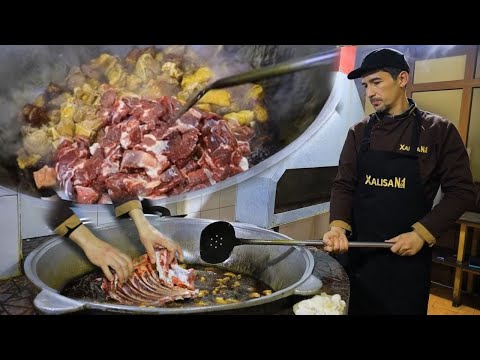 (ХАЛИСА) БЕЗУМНО ВКУСНОЕ И СЫТНОЕ БЛЮДО ГОТОВЯТСЯ 24 ЧАСА ПРОЦЕСС ПРИГОТОВЛЕНИЯ 100КГ МЯСО (ENG SUB)