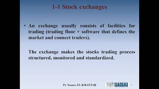 Famous Prof  EL KHATTAB - The elements of stock market (1) - Financial markets microstructure Net Worth