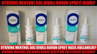 Otri̇vi̇ne Menthol Burun Spreyi̇ Nedi̇r? Otri̇vi̇ne Menthol Spreyi̇n Yan Etki̇si̇ Nedi̇r Nasil Kullanilir?