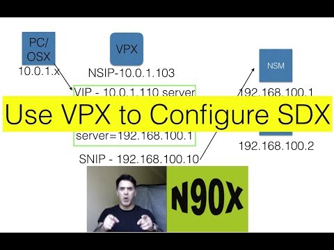 Use VPX to Configure SDX (N90X) WOW!