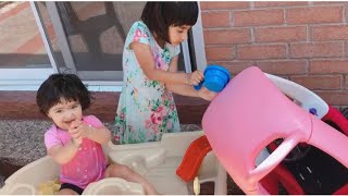 Kids enjoy outdoor with water. Love to play in the water💙 #baby #love #water #kids #fun #cutekids