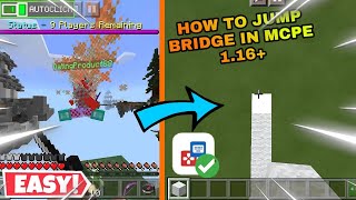 How to jump bridge & Auto Clicker in MCPE 1.16+ (Keymapper) screenshot 2