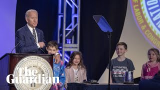 Joe Biden jokes about having child's permission to touch him