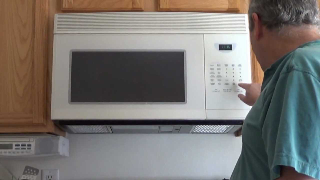 Over The Range Microwave Oven Installation Of YouTube