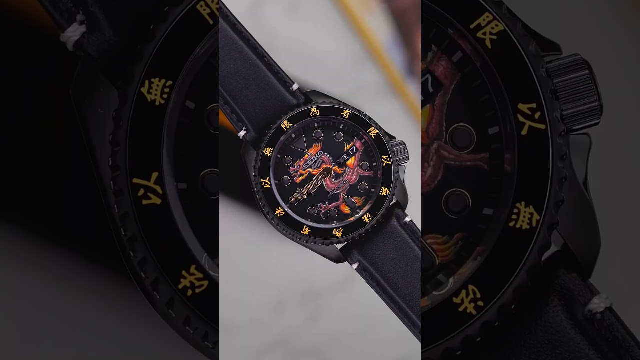 Flaming Dragon – Custom Seiko 5 Sports Bespoke Timepiece