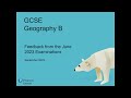 Pearson Edexcel GCSE Geography B Exam Feedback 2023