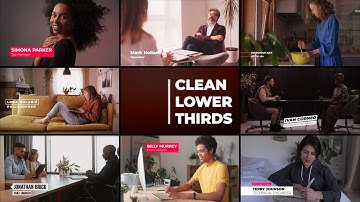 Clean Lower Thirds | After Effects, Premiere Pro, FCPX and DaVinci Resolve Video Template
