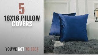 Top 10 18X18 Pillow Covers [2018 ]: Home Brilliant Set of 2 Deluxe Velvet Decorative Pillowcases