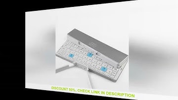 Jomaa Foldable Bluetooth Keyboard Rechargeable Keyboard Mini Folding Wireless Keyboard Aluminum Keyp