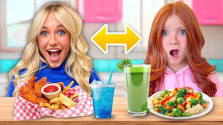10 SiBLiNGS SWAP DiETS FOR 24HRS!?! ?? *MOMS GONE*