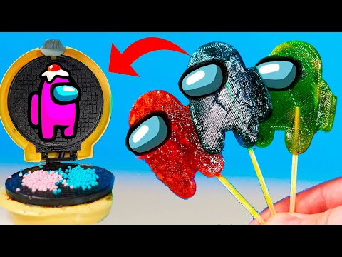 СДЕЛАЛ ВАФЛИ AMONG US. ИХ ВООБЩЕ ЕСТЬ МОЖНО?