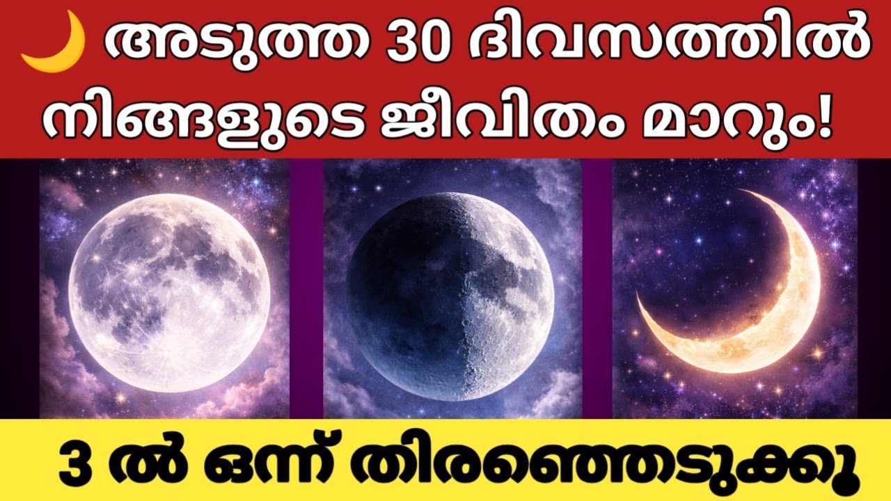 🌙 അടുത്ത 30 ദിവസത്തിൽ നിങ്ങളുടെ ജീവിതം മാറും! 3 ചന്ദ്രപ്രഭകളിൽ ഒന്ന് തിരഞ്ഞെടുക്കൂ!|Thodukuri 