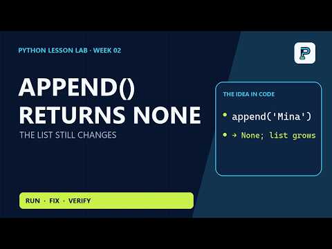 Why Does Python list.append() Return None?