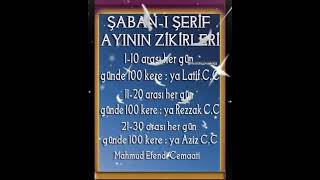 Üç Ayların Ikincisi Şaban Ayı Ve A Günü