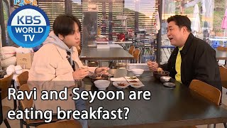 Ravi and Seyoon are eating breakfast? (2 Days & 1 Night Season 4) | KBS WORLD TV 201101