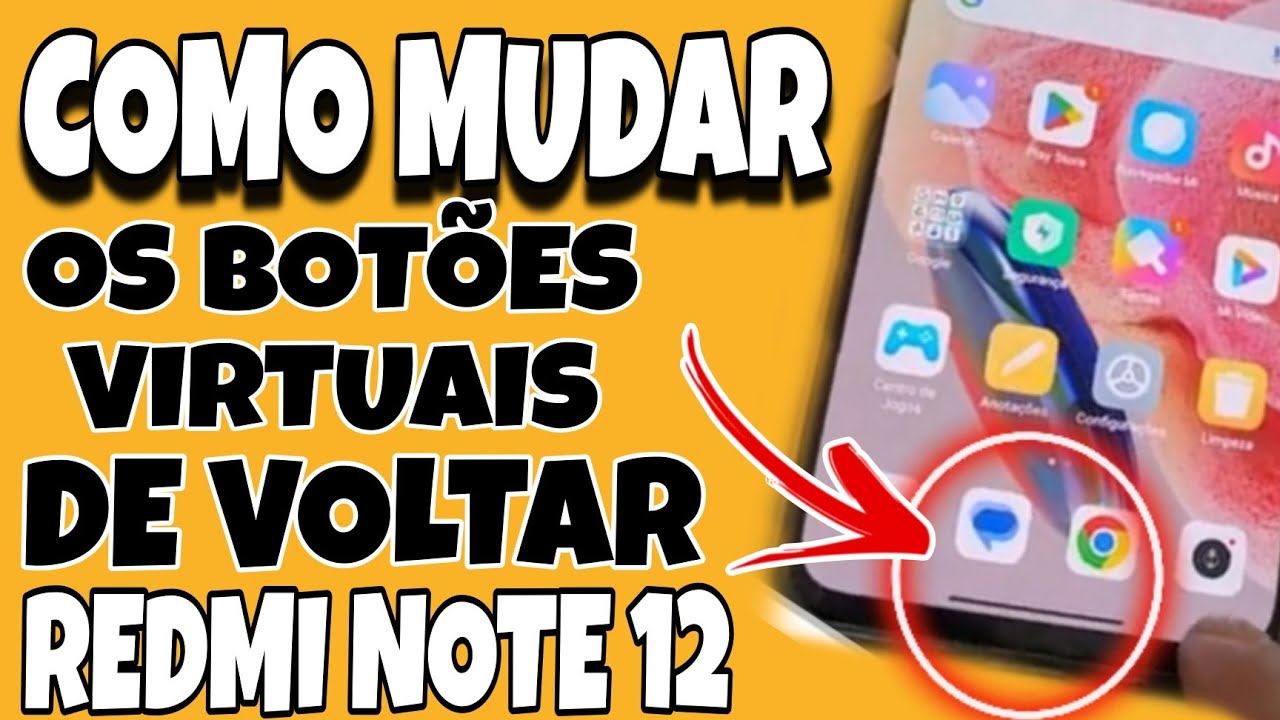 como mudar os botões de voltar do redmi note 12 / note 12s / note 12 pro  navegação por gestos, image size:1280x720