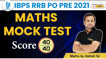 🔴LIVE -  IBPS RRB PO PRE 2021 | Maths Mock Test-1 | Simple Tricks & Concepts by Ashish Sir !!