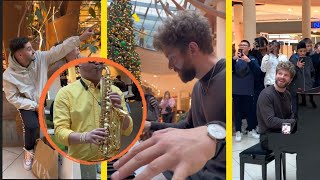 I met a SAXOPHONIST at the SHOPPING MALL 🎷🎹