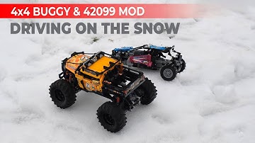 Driving #BuWizz powered 4x4 Buggy & 42099 MOD on SNOW