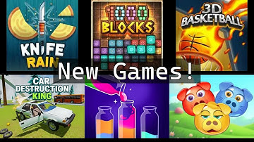 Knife Rain | 1000 Blocks | 3D Basketball | Car Destruction King | Sort Water Now | Bubble Piggies...