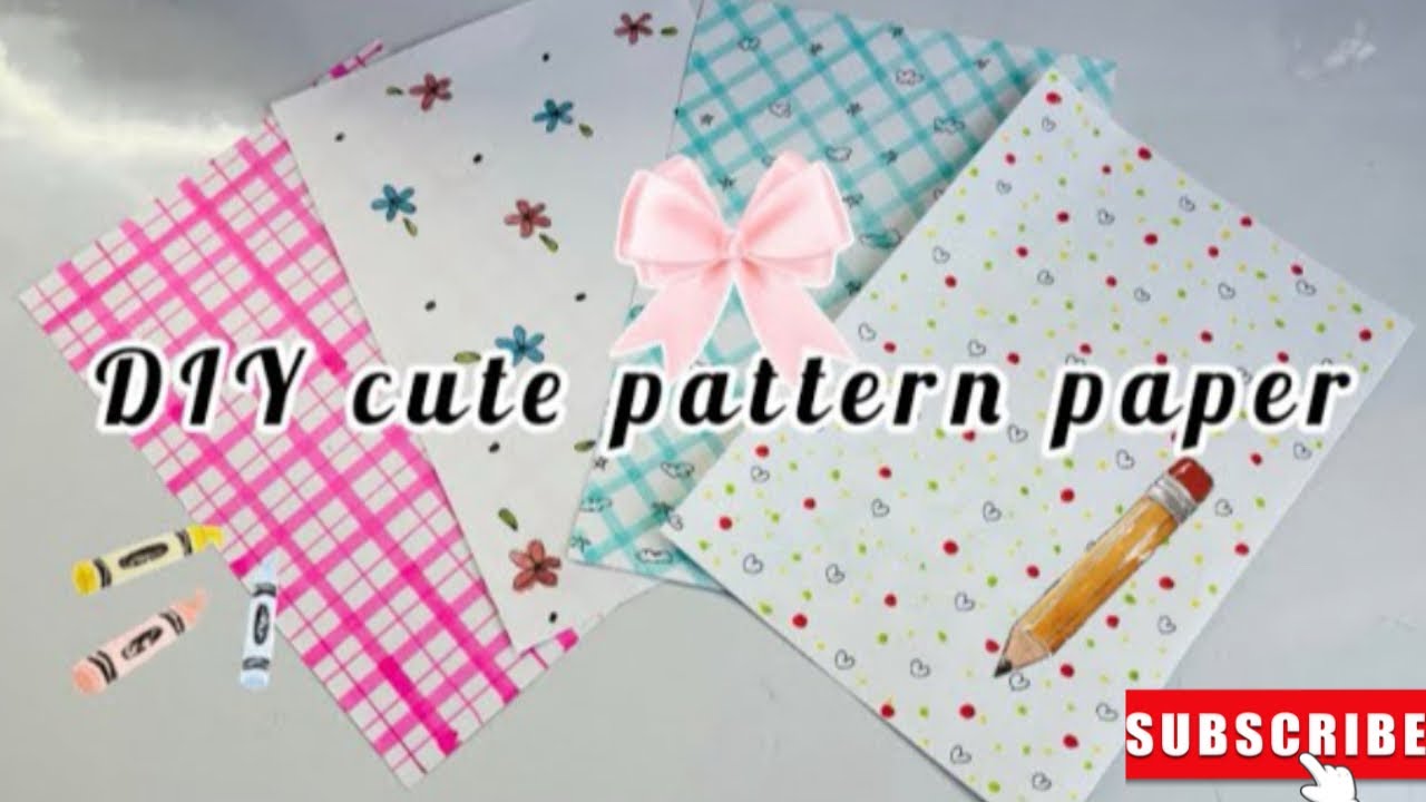 DIY pattern paper/ how to make pattern papers at home #youtubevideo # ...