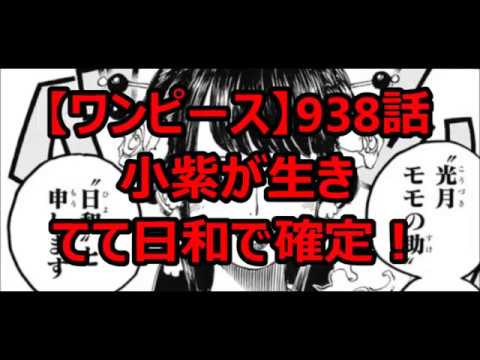 ワンピース938話ネタバレ ｏｎｅ ｐｉｅｃｅ938 小紫が生きてて日和で確定 Youtube