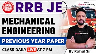 RRB JE Previous Year Paper for Mechanical Engineering | RRB JE 2023 | RRB JE Mechanical | Rahul Sir screenshot 4