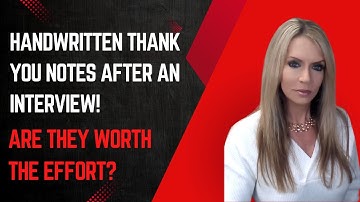 Handwritten Thank You Notes After An Interview