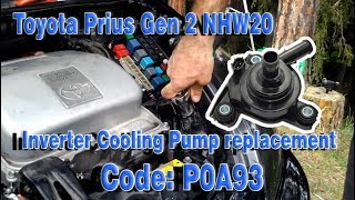 Inverter Cooling Pump replacement Toyota Prius gen 2 2004-2009 NHW20