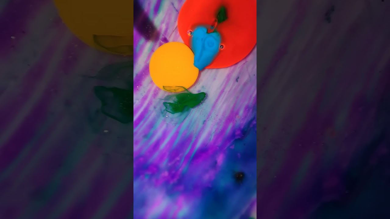 "3D color": Bright neon colors against a dark background."The Art of Color Mixing