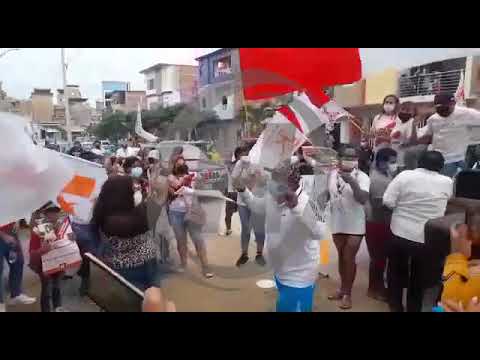 Militantes del partido naranja salieron a las calles