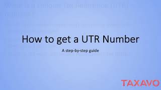 How to get a UTR number in 2021 (Step-by-Step Guide)