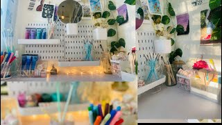 (NST) New Studio Tour!! Finally I made my new studio!! Aesthetic ASMR Stationery Haul🍃✨#studiotour