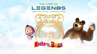 Masha and the Bear in the incredible “The Land of Legends” Theme park.