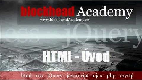 HTML návod 01   Úvod do jazyka HTML