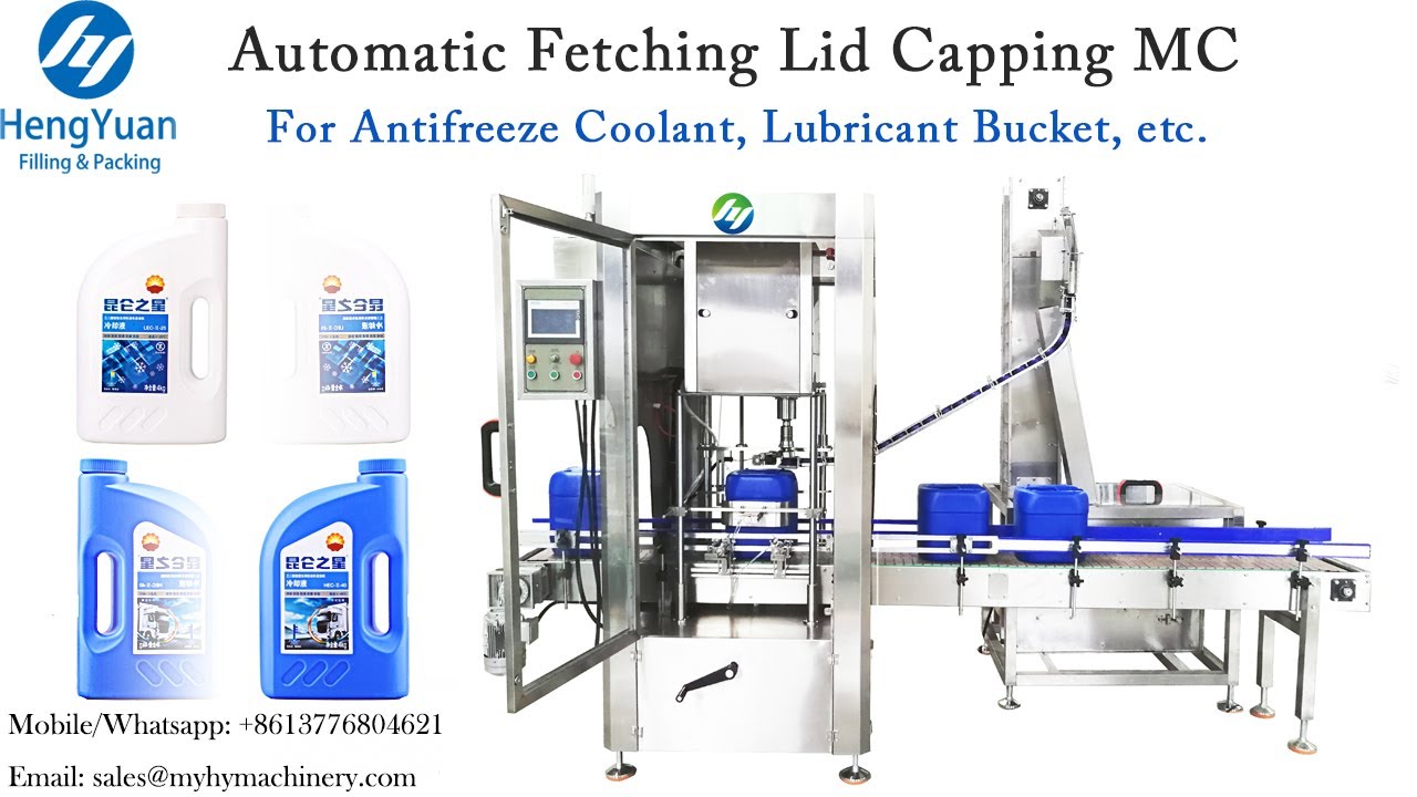 Automatic stable-performance fetching lid capping machine, lubricant ...