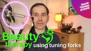 Face beauty skin therapy using 128Hz  tuning fork