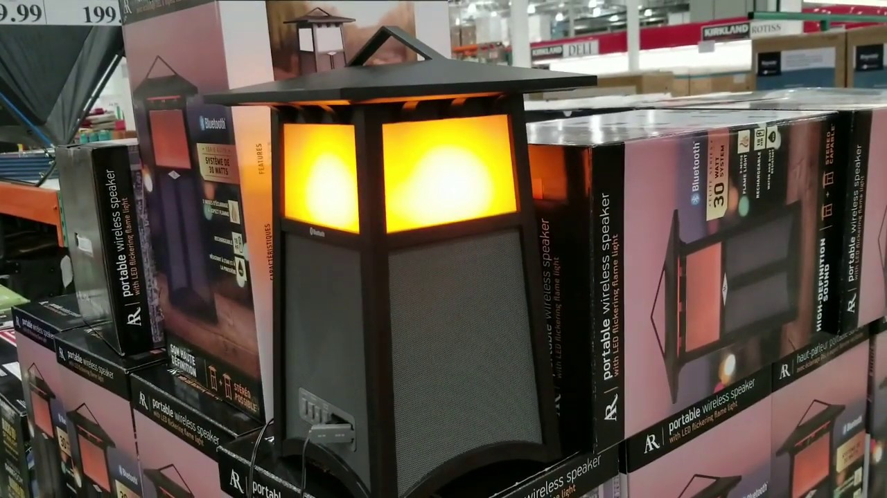 Costco! Acoustic Research Outdoor Bluetooth Flame Speaker! (30 Watts