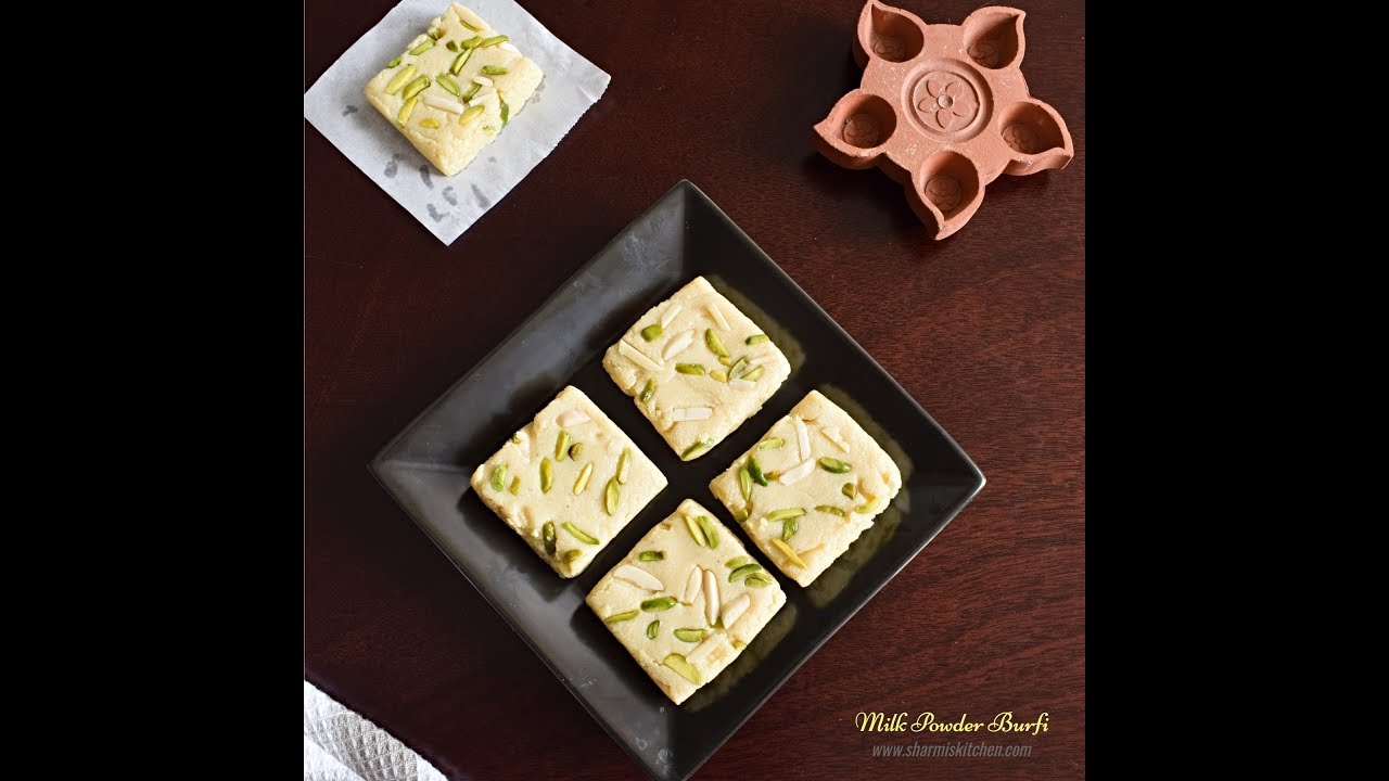 Milk Powder Burfi Recipe Instant Milk Powder Burfi YouTube