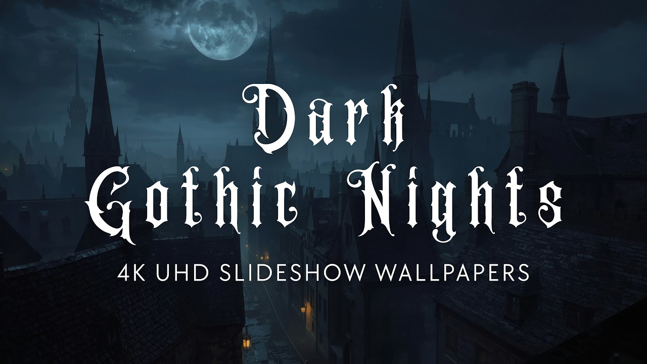 Dark Gothic Nights – 5-Hour 4K UHD Slideshow Wallpapers (10 Images – 1 Every 30 Minutes)