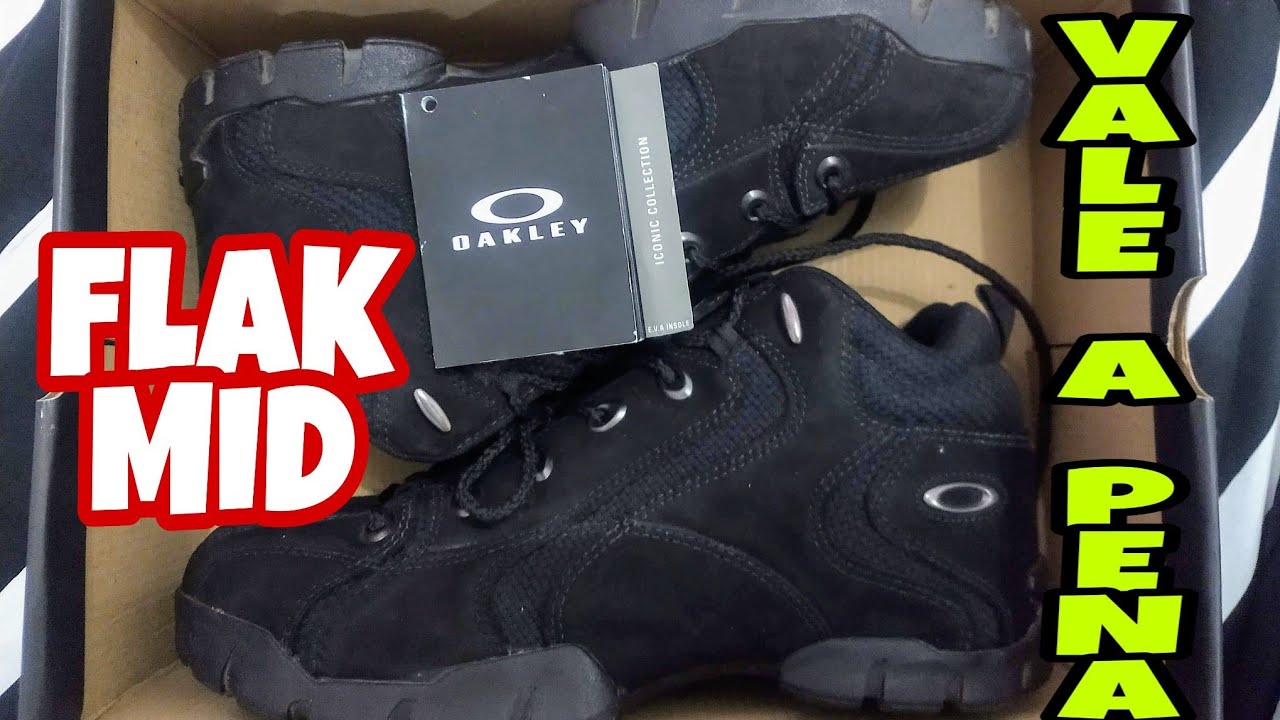 tenis oakley flak mid preto