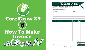 How to make Invoice in CorelDraw Graphics and designing course lecture 9 | Coreldraw x9 in Urdu