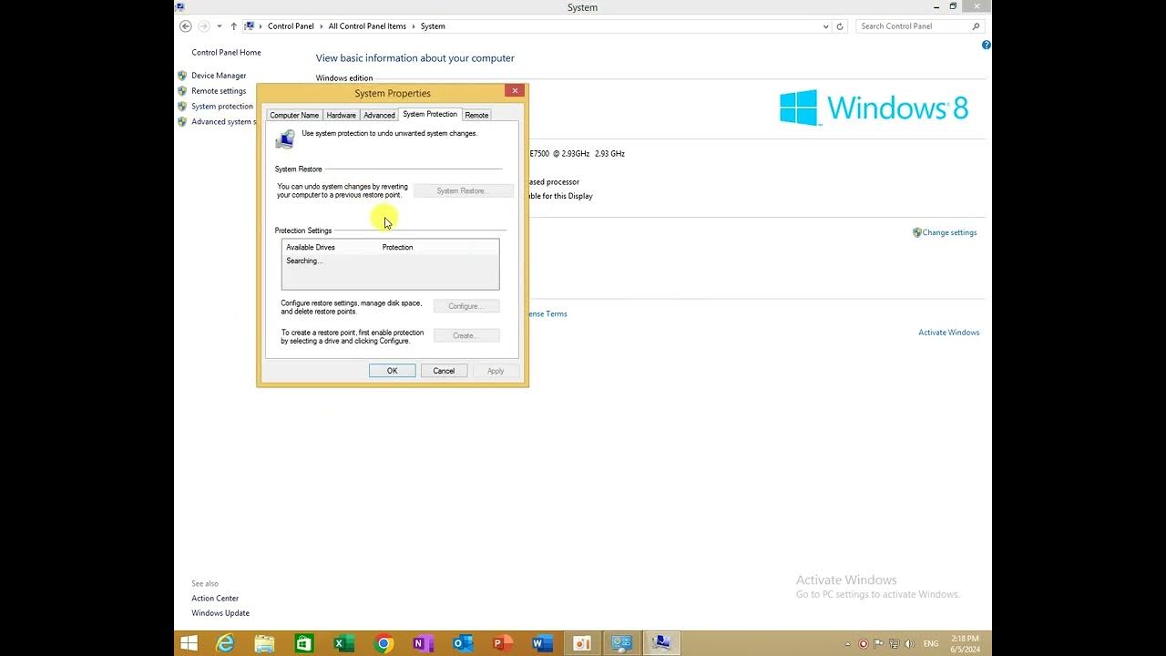 How to create restore point windows 8 1 slpc show youtube