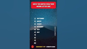 Guess the 10 months by missing letters in 90 seconds?🗓️⌛  #shorts #trending