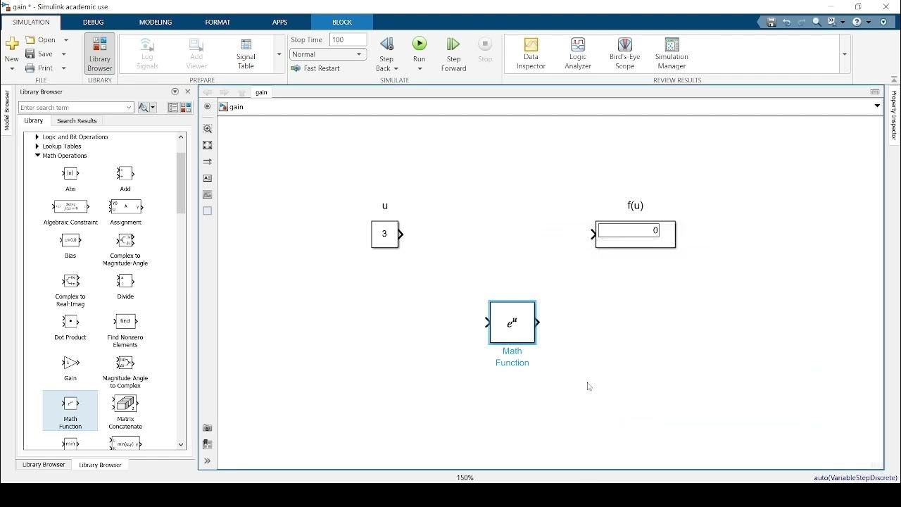 MATLAB/Simulink The Math Function block allows you to perform a variety ...