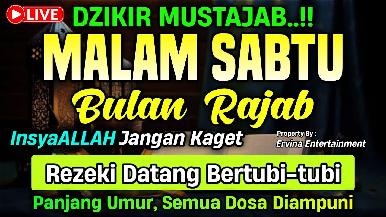DZIKIR MALAM SABTU MUSTAJAB.! Pengampunan Dosa, insyaAllah Rezekimu Mengalir Deras | DZIKIR MALAM