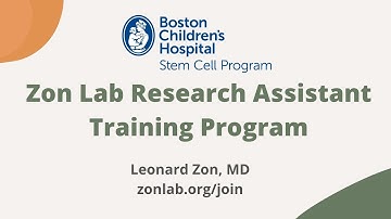 Zon Lab Research Assistant Training Program